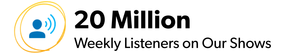 Over 23 Million Weekly Listeners on Our Shows